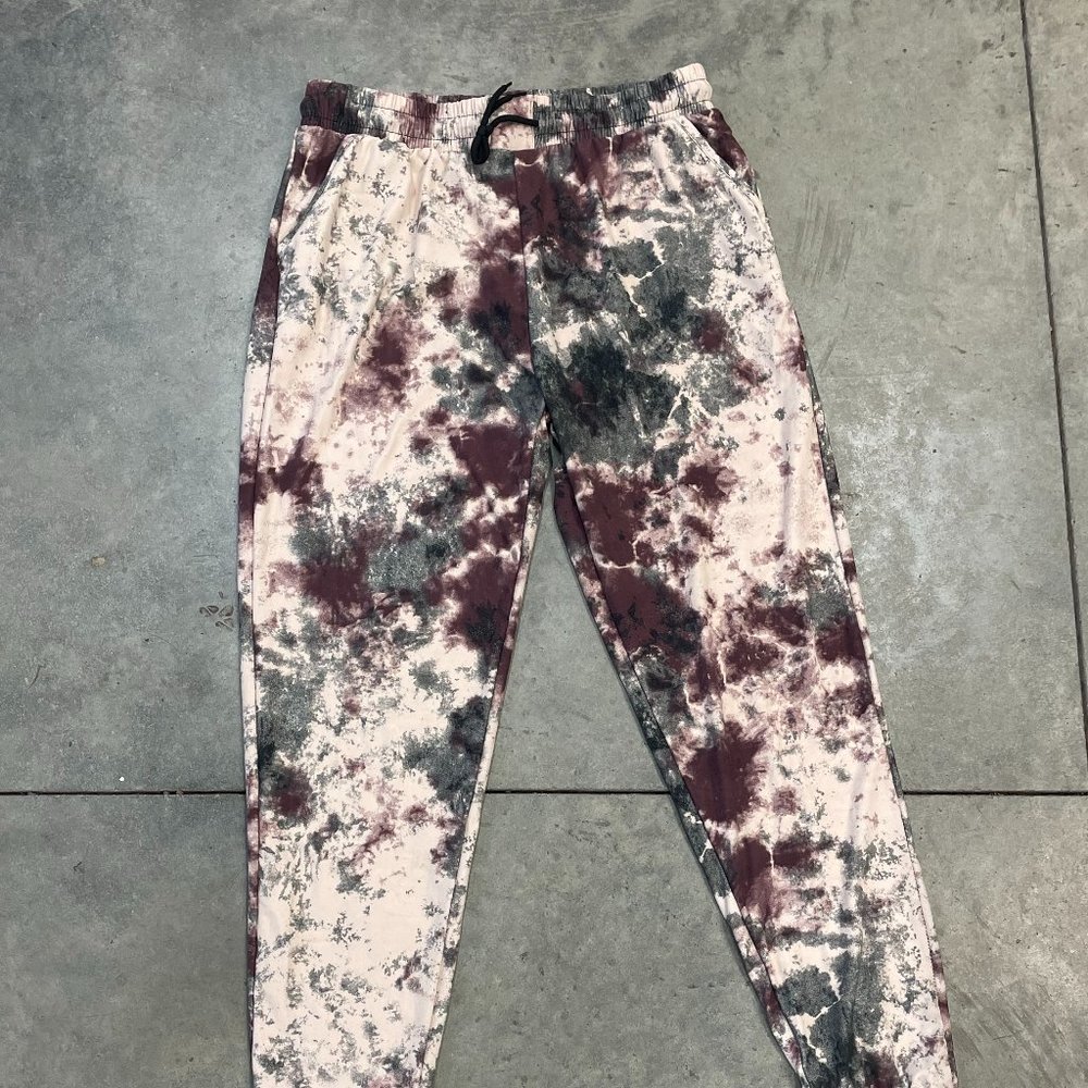 Leggings Depot Women's Printed Solid Activewear Jogger Track Cuff Sweatpants (L)